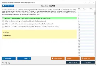 Salesforce Data-Architect Salesforce Certified Data Architect Practice test exam simulator test engine exam Prep practice test questions answers Image 12