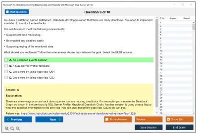 Microsoft 70-466 Implementing Data Models and Reports with Microsoft SQL Server 2014 Practice test exam simulator test engine exam Prep practice test questions answers Image 9