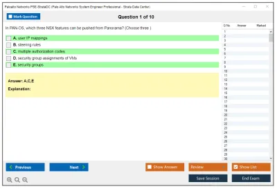 Palo Alto Networks PSE-StrataDC Palo Alto Networks System Engineer Professional - Strata Data Center Practice test exam simulator test engine exam Prep practice test questions answers Image 1