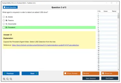 Fortinet NSE6_FNC-8.5 Fortinet NSE 6 - FortiNAC 8.5 Practice test exam simulator test engine exam Prep practice test questions answers Image 3