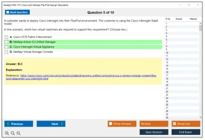 Netapp NS0-175 Cisco and NetApp FlexPod Design Specialist Practice test exam simulator test engine exam Prep practice test questions answers Image 5