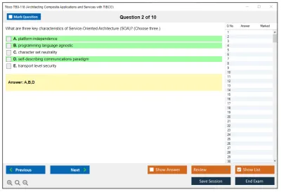 Tibco TB0-118 Architecting Composite Applications and Services with TIBCO Practice test exam simulator test engine exam Prep practice test questions answers Image 2