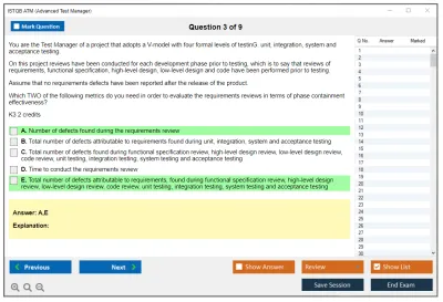 ISTQB ATM ISTQB Certified Tester Advanced Level - Test Manager [Syllabus 2012] Practice test exam simulator test engine exam Prep practice test questions answers Image 3