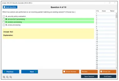 Juniper JN0-230 Security-Associate (JNCIA-SEC) Practice test exam simulator test engine exam Prep practice test questions answers Image 4