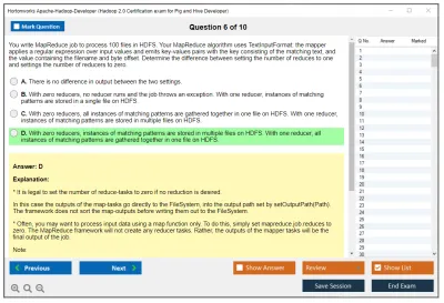 Hortonworks Apache-Hadoop-Developer Hadoop 2.0 Certification exam for Pig and Hive Developer Practice test exam simulator test engine exam Prep practice test questions answers Image 6