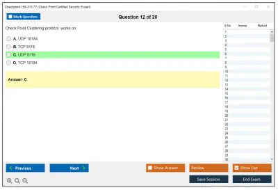 Checkpoint 156-315.77 Check Point Certified Security Expert Practice test exam simulator test engine exam Prep practice test questions answers Image 12