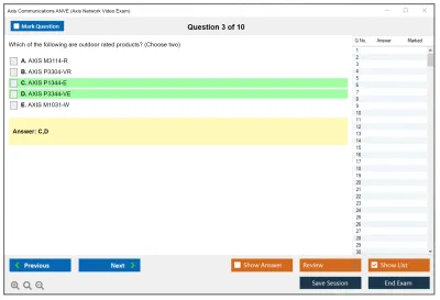 Axis Communications ANVE Axis Network Video Exam Practice test exam simulator test engine exam Prep practice test questions answers Image 3