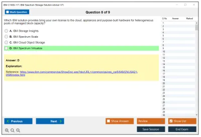 IBM C1000-117 IBM Spectrum Storage Solution Advisor V7 Practice test exam simulator test engine exam Prep practice test questions answers Image 8