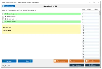 Python Institute PCAP-31-02 Certified Associate in Python Programming Practice test exam simulator test engine exam Prep practice test questions answers Image 2