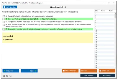 Palo Alto Networks PCCSE Prisma Certified Cloud Security Engineer Practice test exam simulator test engine exam Prep practice test questions answers Image 4