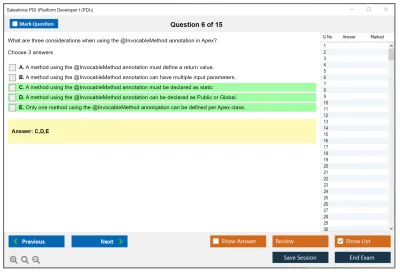 Salesforce PDI Salesforce Certified Platform Developer I Practice test exam simulator test engine exam Prep practice test questions answers Image 6