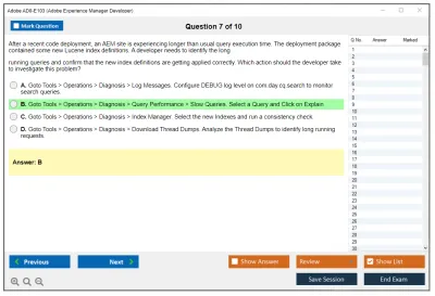 Adobe AD0-E103 Adobe Experience Manager Developer Practice test exam simulator test engine exam Prep practice test questions answers Image 7