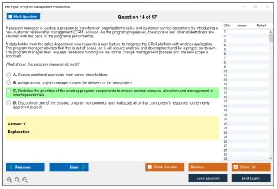 PMI PgMP Program Management Professional (PgMP) Practice test exam simulator test engine exam Prep practice test questions answers Image 14