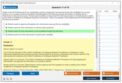 HRCI SPHR Senior Professional in Human Resources Practice test exam simulator test engine exam Prep practice test questions answers Image 17