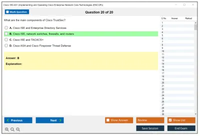 Cisco 350-401 Implementing Cisco Enterprise Network Core Technologies (350-401 ENCOR) Practice test exam simulator test engine exam Prep practice test questions answers Image 20