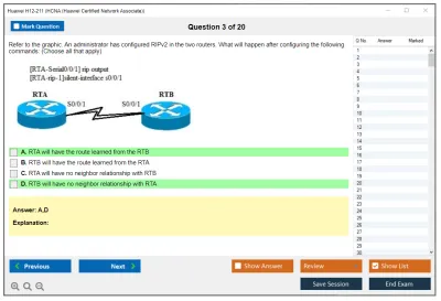 Huawei H12-211 HCNA (Huawei Certified Network Associate) Practice test exam simulator test engine exam Prep practice test questions answers Image 3