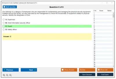 ECCouncil 212-82 Certified Cybersecurity Technician (CCT) Practice test exam simulator test engine exam Prep practice test questions answers Image 6