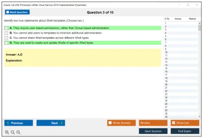 Oracle 1z0-439 Primavera Unifier Cloud Service 2016 Implementation Essentials Practice test exam simulator test engine exam Prep practice test questions answers Image 3