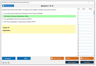 HP HPE6-A72 Aruba Certified Switching Associate Exam Practice test exam simulator test engine exam Prep practice test questions answers Image 7