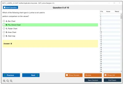 SAP C_LUMIRA_23 SAP Certified Application Associate - SAP Lumira Designer 2.3 Practice test exam simulator test engine exam Prep practice test questions answers Image 8