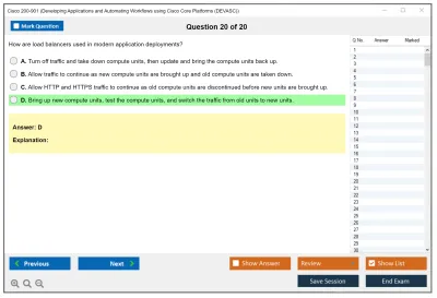Cisco 200-901 DevNet Associate (DEVASC) Practice test exam simulator test engine exam Prep practice test questions answers Image 20