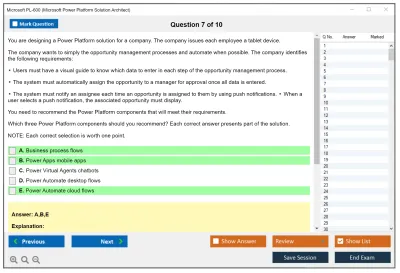 Microsoft PL-600 Microsoft Power Platform Solution Architect Practice test exam simulator test engine exam Prep practice test questions answers Image 7