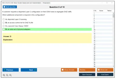 VCE 210-015 VCE Vblock System Deployment and Implementation – Virtualization Practice test exam simulator test engine exam Prep practice test questions answers Image 9