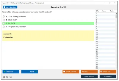 Huawei H31-341 Huawei Certified internetwork Expert - Transmission Practice test exam simulator test engine exam Prep practice test questions answers Image 8