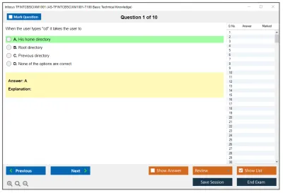 Infosys TFINTCBSCIXM1001 AS-TFINTCBSCIXM1001-T100 Basic Technical Knowledge Practice test exam simulator test engine exam Prep practice test questions answers Image 1