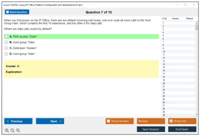 Avaya 78200X Avaya IP Office Platform Configuration and Maintenance Exam Practice test exam simulator test engine exam Prep practice test questions answers Image 7