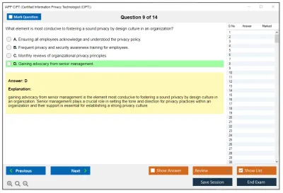 IAPP CIPT Certified Information Privacy Technologist (CIPT) Practice test exam simulator test engine exam Prep practice test questions answers Image 9