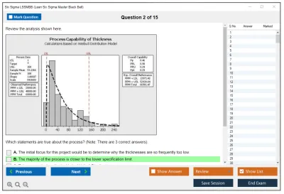 Six Sigma LSSMBB Lean Six Sigma Master Black Belt Practice test exam simulator test engine exam Prep practice test questions answers Image 2