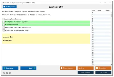 VMware 2V0-21.19 Professional vSphere 6.7 Exam 2019 Practice test exam simulator test engine exam Prep practice test questions answers Image 3