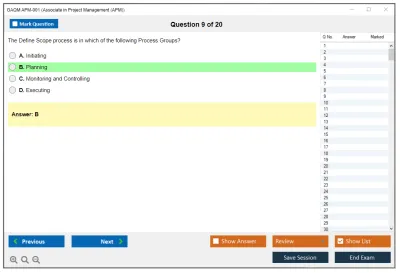GAQM APM-001 Associate in Project Management (APM) Practice test exam simulator test engine exam Prep practice test questions answers Image 9