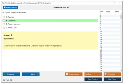 PMI PMI-002 Certified Associate in Project Management (CAPM) Certification Practice test exam simulator test engine exam Prep practice test questions answers Image 5