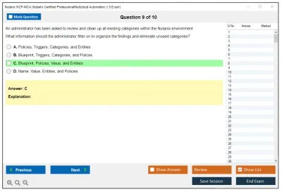 Nutanix NCP-MCA Nutanix Certified Professional - Multicloud Automation (NCP-MCA) v6 Exam Practice test exam simulator test engine exam Prep practice test questions answers Image 9