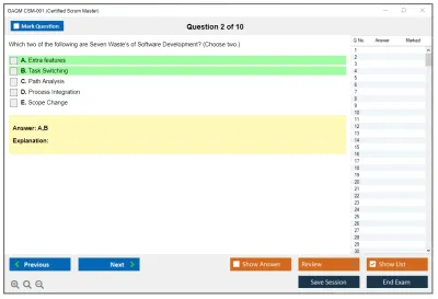GAQM CSM-001 Certified Scrum Master (CSM) Practice test exam simulator test engine exam Prep practice test questions answers Image 2