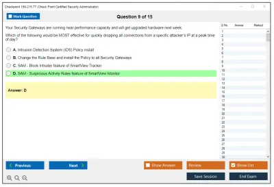 Checkpoint 156-215.77 Check Point Certified Security Administrator Practice test exam simulator test engine exam Prep practice test questions answers Image 9