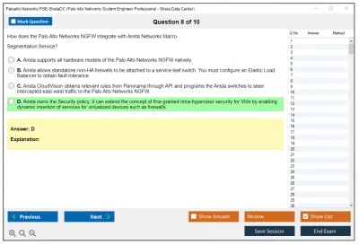 Palo Alto Networks PSE-StrataDC Palo Alto Networks System Engineer Professional - Strata Data Center Practice test exam simulator test engine exam Prep practice test questions answers Image 8