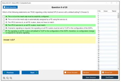 Nokia 4A0-C01 Nokia NRS II Composite Exam Practice test exam simulator test engine exam Prep practice test questions answers Image 9