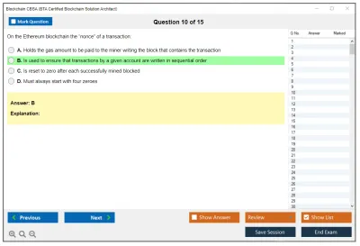 Blockchain CBSA BTA Certified Blockchain Solution Architect Practice test exam simulator test engine exam Prep practice test questions answers Image 10