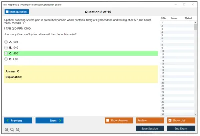 Test Prep PTCB Pharmacy Technician Certification Board Practice test exam simulator test engine exam Prep practice test questions answers Image 8