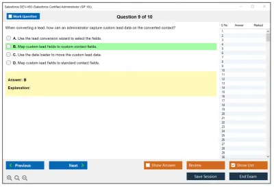 Salesforce Salesforce-Certified-Administrator Salesforce Certified Administrator Practice test exam simulator test engine exam Prep practice test questions answers Image 9