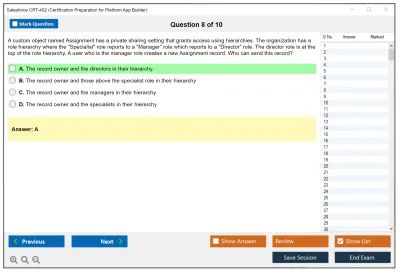 Salesforce CRT-402 Salesforce Certification Preparation for Platform App Builder Practice test exam simulator test engine exam Prep practice test questions answers Image 8