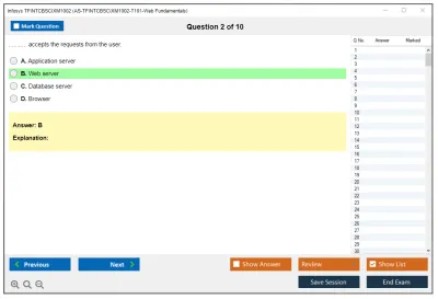Infosys TFINTCBSCIXM1002 AS-TFINTCBSCIXM1002-T101-Web Fundamentals Practice test exam simulator test engine exam Prep practice test questions answers Image 2