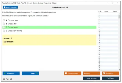 Palo Alto Networks PSE-Strata Palo Alto Networks System Engineer Professional - Strata Practice test exam simulator test engine exam Prep practice test questions answers Image 8