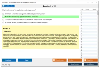 EMC DEA-1TT5 Associate - Information Storage and Management (Version 5.0) Practice test exam simulator test engine exam Prep practice test questions answers Image 6