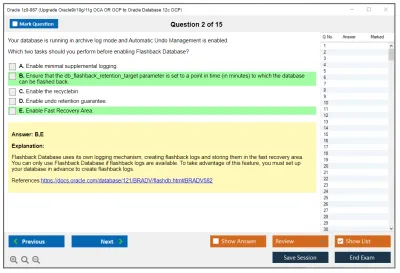 Oracle 1z0-067 Upgrade Oracle9i/10g/11g OCA OR OCP to Oracle Database 12c OCP Practice test exam simulator test engine exam Prep practice test questions answers Image 2