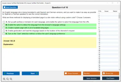 Acquia Acquia-Certified-Site-Builder-D8 Acquia Certified Site Builder - Drupal 8 Practice test exam simulator test engine exam Prep practice test questions answers Image 4