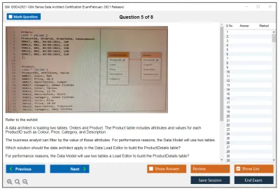 Qlik QSDA2021 Qlik Sense Data Architect Certification Exam - February 2021 Release Practice test exam simulator test engine exam Prep practice test questions answers Image 5